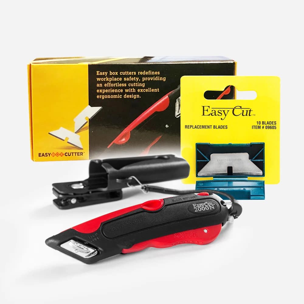 Easy Cut 2000N Red + 10 Pack Blades Easy Box Cutter